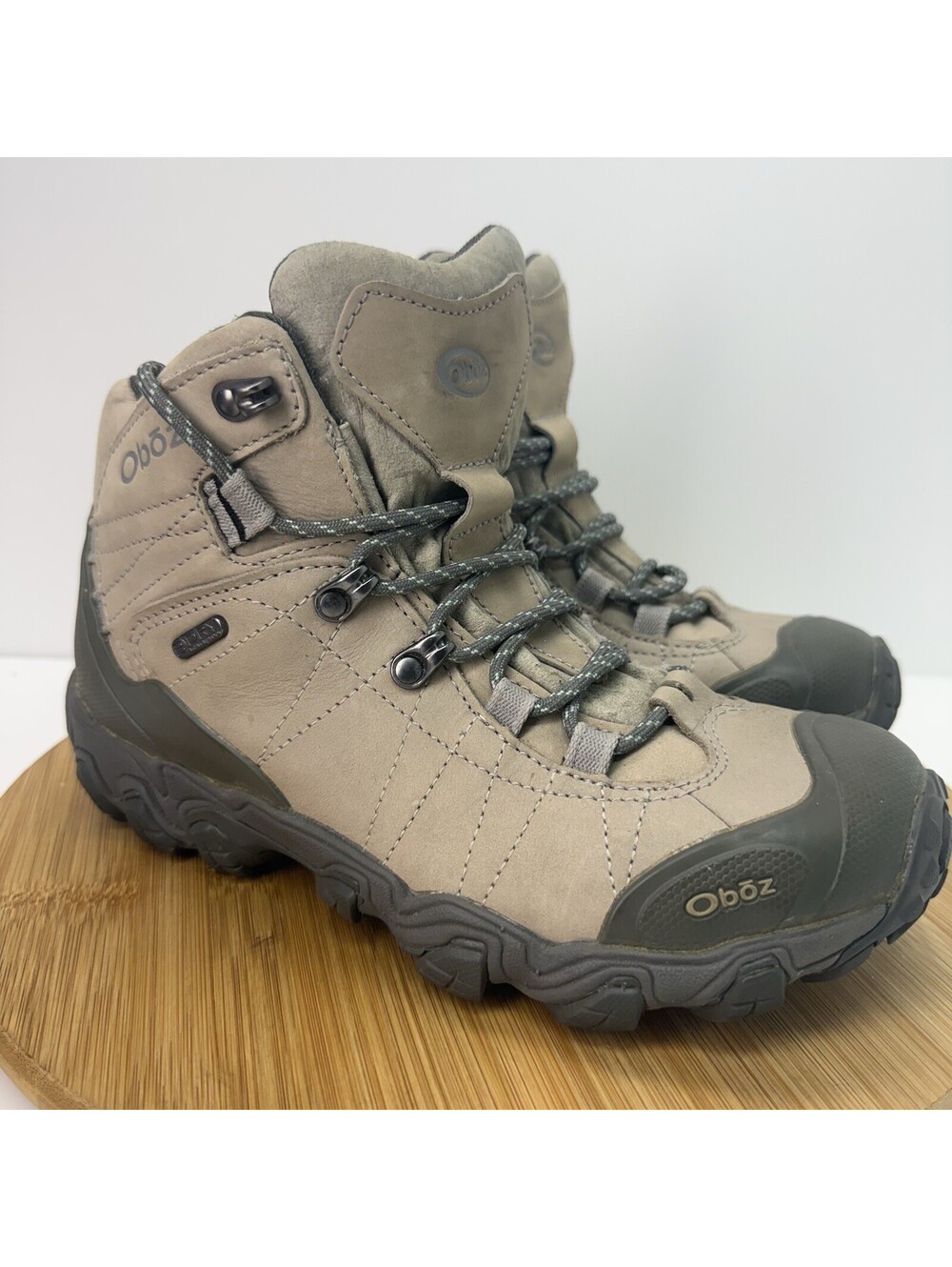 Oboz Bridger Mid Waterproof Hiking Boots Light Gray Women's 8.5